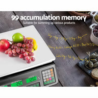 eMAJIN Scales Digital Kitchen 40KG Weighing Scales Shop Market LCD - Catching Deals