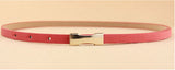Ladies Slim Fashion Waist Belt Dress Access Thin Skinny PU Leather Belt Women