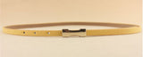 Ladies Slim Fashion Waist Belt Dress Access Thin Skinny PU Leather Belt Women