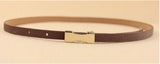 Ladies Slim Fashion Waist Belt Dress Access Thin Skinny PU Leather Belt Women