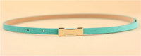 Ladies Slim Fashion Waist Belt Dress Access Thin Skinny PU Leather Belt Women