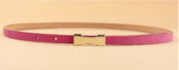 Ladies Slim Fashion Waist Belt Dress Access Thin Skinny PU Leather Belt Women