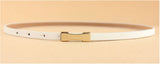 Ladies Slim Fashion Waist Belt Dress Access Thin Skinny PU Leather Belt Women
