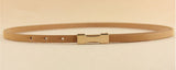 Ladies Slim Fashion Waist Belt Dress Access Thin Skinny PU Leather Belt Women