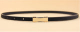 Ladies Slim Fashion Waist Belt Dress Access Thin Skinny PU Leather Belt Women