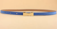 Ladies Slim Fashion Waist Belt Dress Access Thin Skinny PU Leather Belt Women