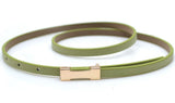 Ladies Slim Fashion Waist Belt Dress Access Thin Skinny PU Leather Belt Women