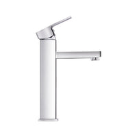 WELS Basin Mixer Tap Bathroom Counter Faucet Square Tall Vanity Brass Silver - Catching Deals