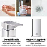WELS Basin Mixer Tap Bathroom Counter Faucet Square Tall Vanity Brass Silver - Catching Deals