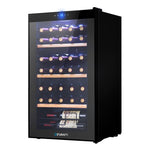 34 Bottles Wine Cooler Fridge Cellar Rack Compressor Chiller Storage Beverage - Catching Deals