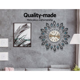 Artiss Wall Clock 60cm Large 3D Modern Crystal Luxury Silent Round Home Decor