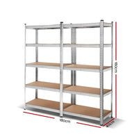 Giants 2x1.8M Warehouse Shelving Rack Racking Garage Metal Storage Shelves - Catching Deals