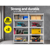 Giants 2x1.8M Warehouse Shelving Rack Racking Garage Metal Storage Shelves - Catching Deals